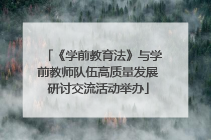 《学前教育法》与学前教师队伍高质量发展研讨交流活动举办