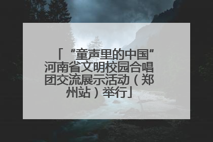 “童声里的中国”河南省文明校园合唱团交流展示活动（郑州站）举行