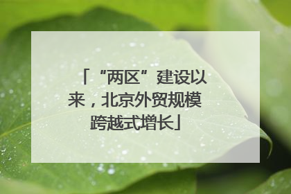 “两区”建设以来，北京外贸规模跨越式增长