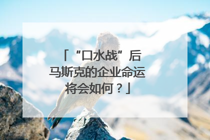 “口水战”后 马斯克的企业命运将会如何？