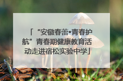 “安徽春蕾•青春护航”青春期健康教育活动走进宿松实验中学