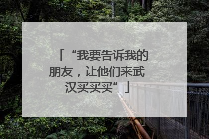 “我要告诉我的朋友，让他们来武汉买买买”