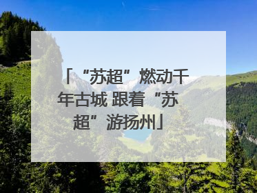 “苏超”燃动千年古城 跟着“苏超”游扬州