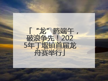 “龙”腾端午，破浪争先！2025年丁堰镇首届龙舟赛举行