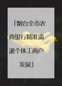 烟台全市农商银行精准滴灌个体工商户发展