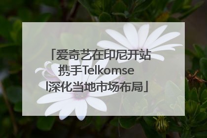 爱奇艺在印尼开站 携手Telkomsel深化当地市场布局