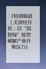 特别报道｜天津经开区：以“高智绿”转型破解产业升级压力