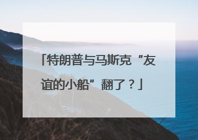 特朗普与马斯克“友谊的小船”翻了？