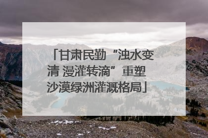 甘肃民勤“浊水变清 漫灌转滴”重塑沙漠绿洲灌溉格局