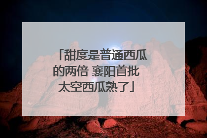 甜度是普通西瓜的两倍 襄阳首批太空西瓜熟了