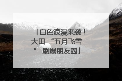 白色浪漫来袭！大田 “五月飞雪” 刷爆朋友圈