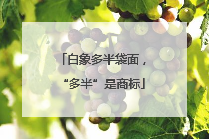 白象多半袋面，“多半”是商标