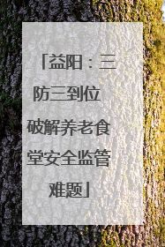 益阳：三防三到位 破解养老食堂安全监管难题