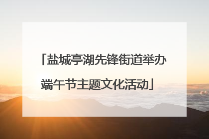 盐城亭湖先锋街道举办端午节主题文化活动