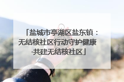 盐城市亭湖区盐东镇：无结核社区行动守护健康 ·共建无结核社区
