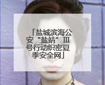盐城滨海公安“盐靖”Ⅲ号行动织密夏季安全网