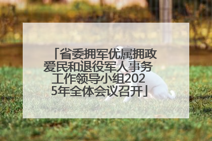 省委拥军优属拥政爱民和退役军人事务工作领导小组2025年全体会议召开