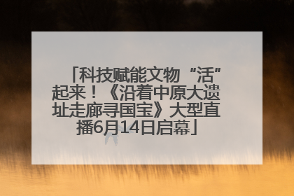 科技赋能文物“活”起来！《沿着中原大遗址走廊寻国宝》大型直播6月14日启幕