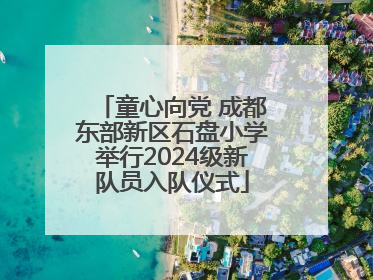童心向党 成都东部新区石盘小学举行2024级新队员入队仪式