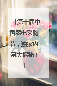 第十届中国弱电采购节，独家内幕大揭秘！