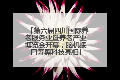 第六届四川国际养老服务业暨养老产业博览会开幕，脑机接口等黑科技亮相