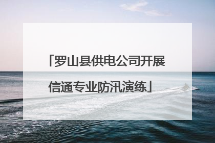 罗山县供电公司开展信通专业防汛演练