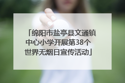 绵阳市盐亭县文通镇中心小学开展第38个世界无烟日宣传活动