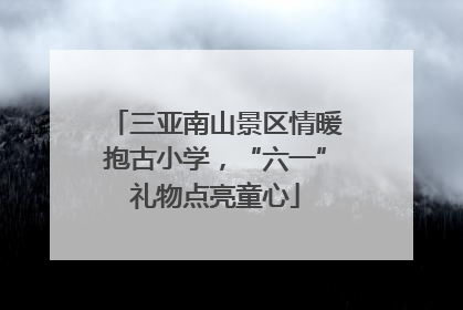 三亚南山景区情暖抱古小学,“六一”礼物点亮童心