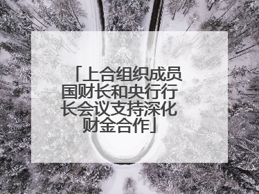 上合组织成员国财长和央行行长会议支持深化财金合作