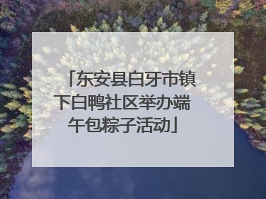 东安县白牙市镇下白鸭社区举办端午包粽子活动