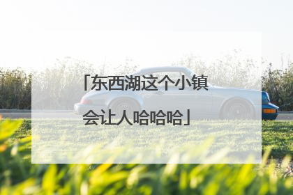 东西湖这个小镇会让人哈哈哈