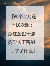 两个半月连上10次课：浙江全省干部齐学人工智能，学了什么