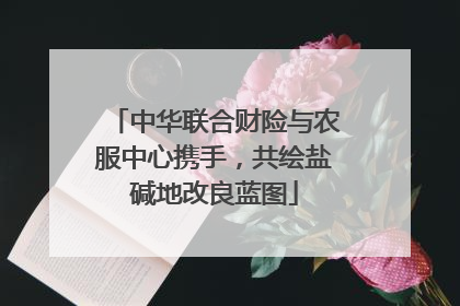 中华联合财险与农服中心携手，共绘盐碱地改良蓝图
