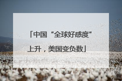中国“全球好感度”上升，美国变负数