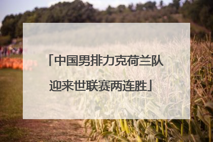 中国男排力克荷兰队 迎来世联赛两连胜