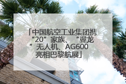 中国航空工业集团携“20”家族、“翼龙”无人机、AG600亮相巴黎航展