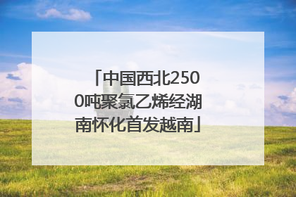 中国西北2500吨聚氯乙烯经湖南怀化首发越南
