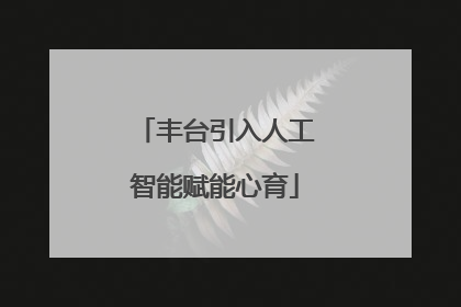 丰台引入人工智能赋能心育