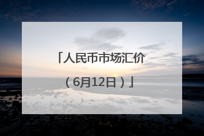 人民币市场汇价（6月12日）