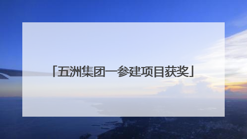 五洲集团一参建项目获奖