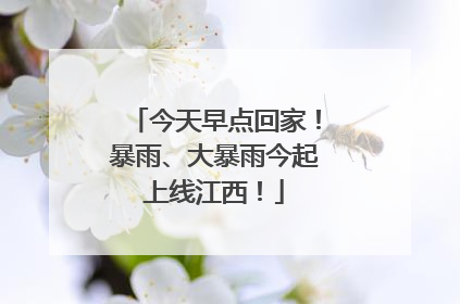 今天早点回家！暴雨、大暴雨今起上线江西！