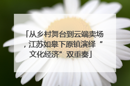 从乡村舞台到云端卖场，江苏如皋下原镇演绎“文化经济”双重奏