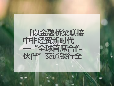 以金融桥梁联接中非经贸新时代——“全球首席合作伙伴”交通银行全力服务第四届中非经贸博览会