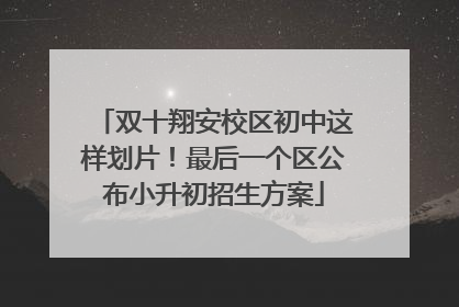 双十翔安校区初中这样划片！最后一个区公布小升初招生方案