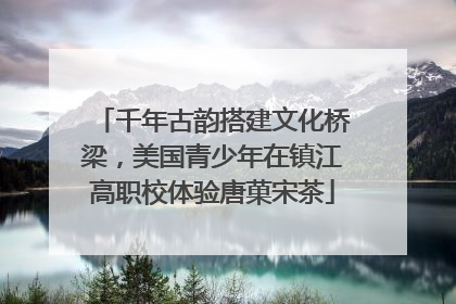 千年古韵搭建文化桥梁，美国青少年在镇江高职校体验唐菓宋茶