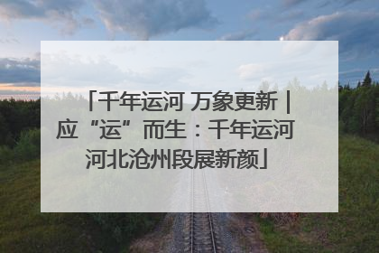 千年运河 万象更新｜应“运”而生：千年运河河北沧州段展新颜