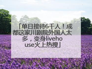 单日接待6千人！成都这家川剧院外国人太多，变身livehouse火上热搜