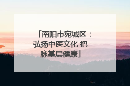 南阳市宛城区：弘扬中医文化 把脉基层健康