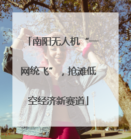 南阳无人机“一网统飞”，抢滩低空经济新赛道