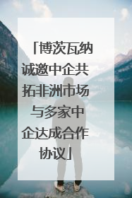 博茨瓦纳诚邀中企共拓非洲市场 与多家中企达成合作协议